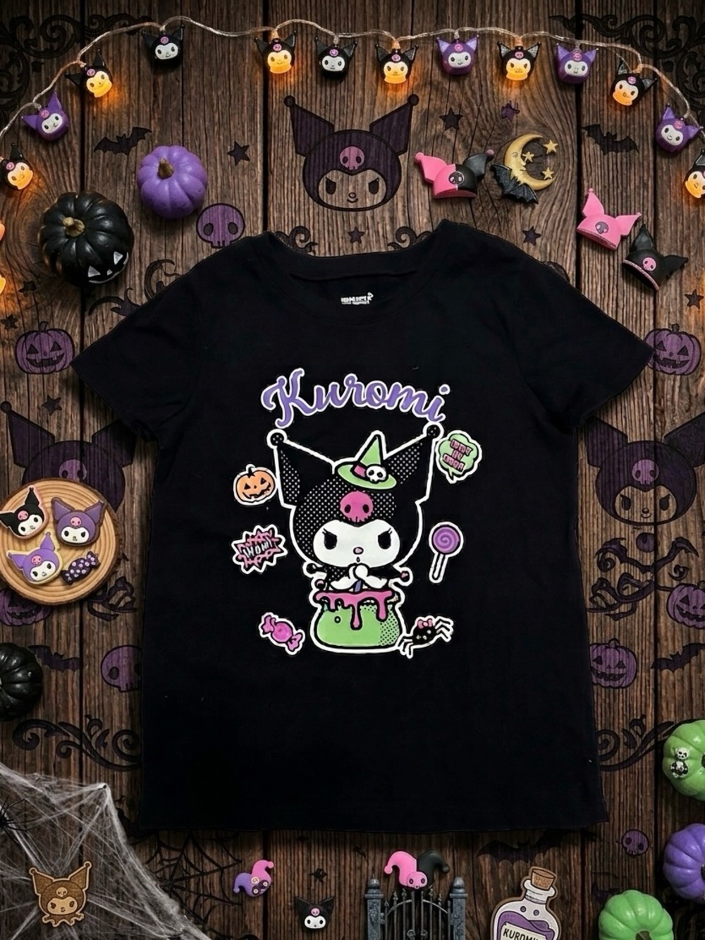 The Children's Place Girls 5T Kuromi Halloween Witch T-Shirt
